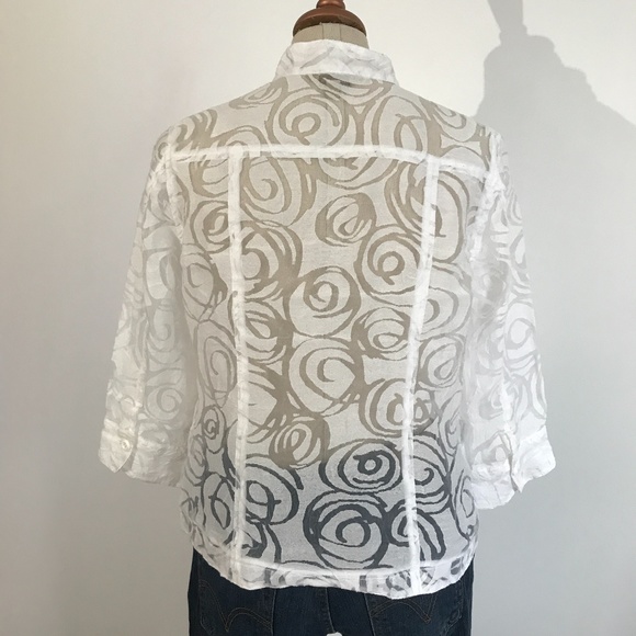 KerryBrooke - White Lace Sheer Jacket - M - Picture 4 of 10